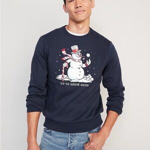 Old Navy Holiday Graphic Crew-Neck Sweatshirt - Up To Snow Good - Small
